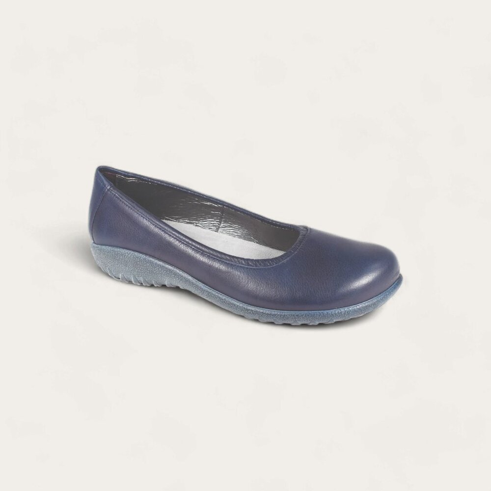 Naot $180 Taupo Ballet Flats Ink Leather Women's Sz 42 NIB!